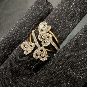 Heart shape 14k gold ring